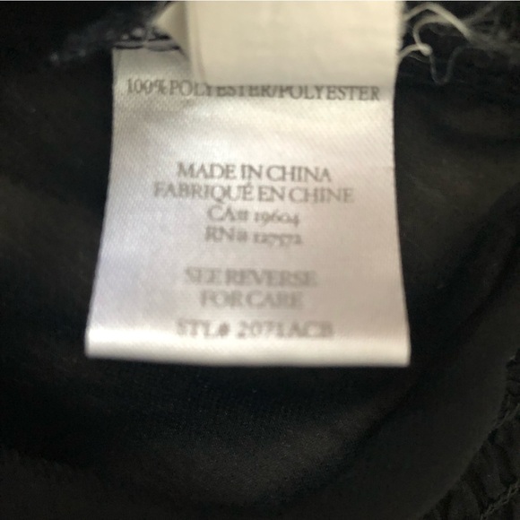 Costa Blanca Tie Neck Sheer Chiffon Blouse in Black - Picture 10 of 10